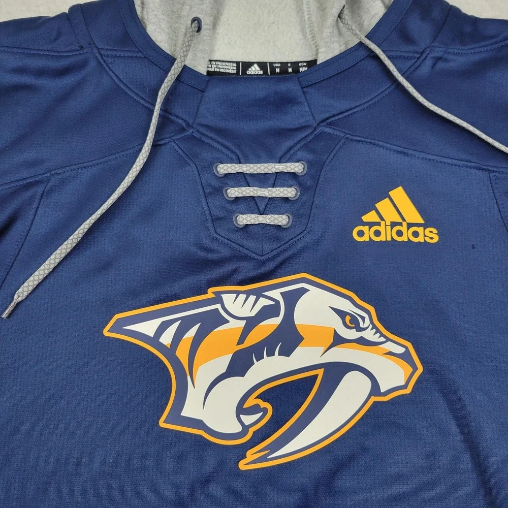 Nashville Predators Hoodie Mens Medium Adidas NHL Pullover AEROREADY 2021‎